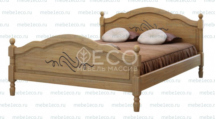 Кровать Лама из массива дерева