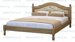 Кровать Филенка с мягкой вставкой из массива дерева