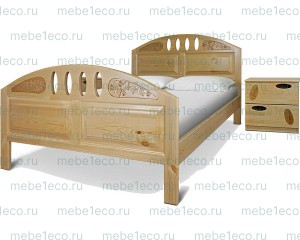 Кровать Галатея из массива дерева