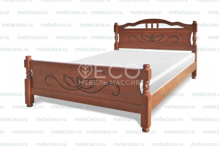 Кровать Грета из массива дерева