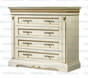 Комод Милано 4 ящика из массива Ш-120см, В-100см,Г-45см