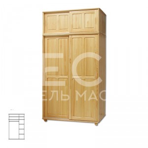 Шкаф Витязь - купе 128 из массива Ш-130см,В-240см,Г-60см