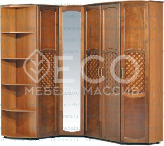 Шкаф Омега модель № 8 из массива дерева Ш-180+230см,В-220см,Г-60см