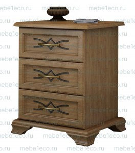 Тумба Лира 3 ящика с рисунком из массива Ш-45см,В-58см,Г-30см