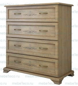 Комод Соната 4 ящика из массива Ш-90см,В-100см,Г-45см