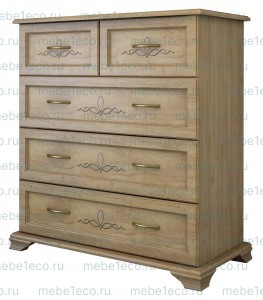 Комод Соната 5 ящиков из массива Ш-90см,В-100см,Г-45см