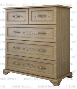 Комод Таката 5 ящиков из массива Ш-90см,В-100см,Г-45см