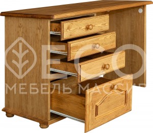 Письменный стол Лотос № 20 из массива Ш-120см,В-75см,Г-60см