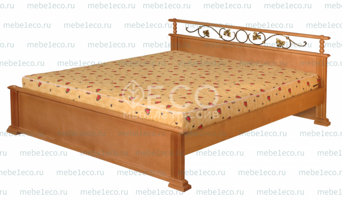 Кровать Ева из массива дерева