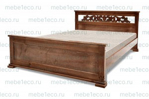 Кровать Лира с резьбой из массива дерева