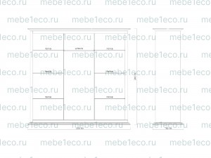 Шкаф Лирона 3-х створчатый купе модель№2 из массива Ш-200см,В-240см,Г-60см