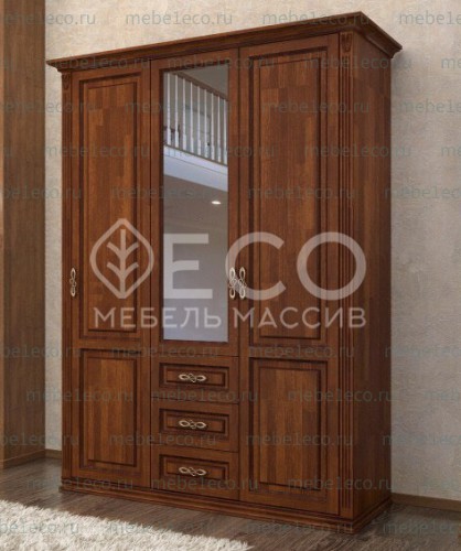 Шкаф Верджиния 3-х створчатый модель№1 из массива Ш-150см,В-230см,Г-60см