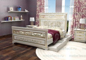 Кровать Симфония из массива дерева