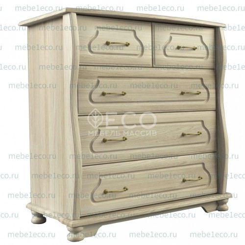 Комод Грация 5 ящиков из массива Ш-90см,В-95см,Г-45см