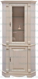Шкаф - Сервант угловой Венето 211 из массива дерева Ш-80*80см,В-200см,Г-45см