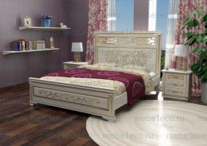 Кровать Симфония модель №2 из массива дерева