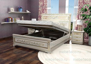 Кровать Симфония (модель №2) с подъемным механизмом из массива дерева