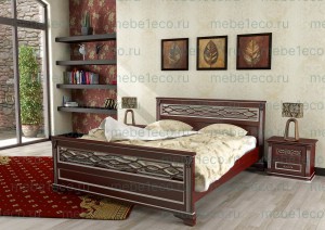 Кровать Верджиния (модель№2) с патиной из массива дерева