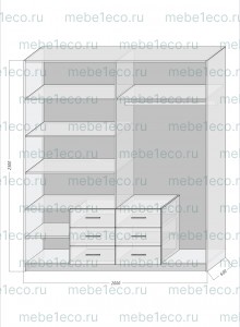 Шкаф Верджиния с резьбой 4х створчатый модель№2 из массива Ш-200см,В-230см,Г-60см