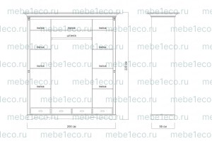 Шкаф Паола - 102 из массива Ш-200см,В-220см,Г-60см