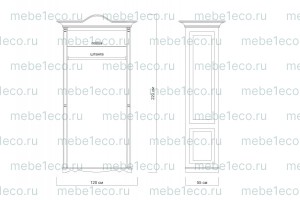 Шкаф Паола - 100 из массива Ш-120см,В-220см,Г-60см