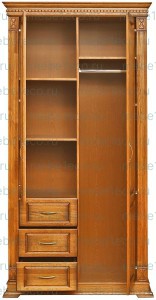 Шкаф из массива Верди-318.2 Ш-100см,В-220см,Г-60см