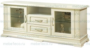 ТВ тумба из массива Верди - 316. 120ширина (со стеклами) Ш-120см,В-60см,Г-45см