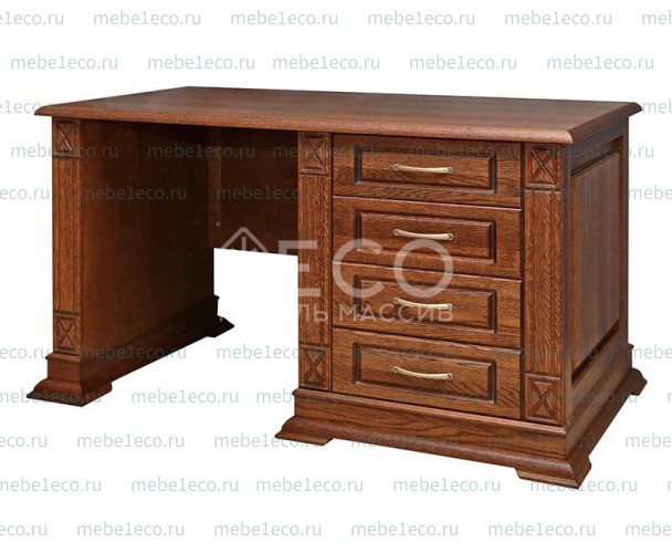 Письменный стол из массива Верди - 200 Ш-135см,В-75см,Г-60см