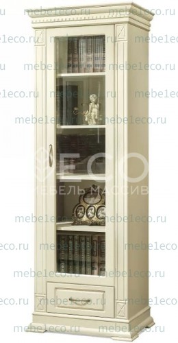 Книжный шкаф из массива Верди - 308 Ш-60см,В-200см,Г-45см