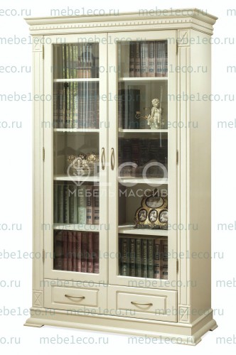 Книжный шкаф из массива Верди - 309 Ш-100см, В-200см,Г-45см
