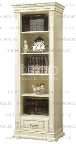Книжный шкаф из массива Верди - 312 Ш-60см,В-200см,Г-45см