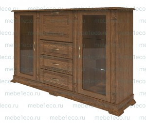 Шкаф Сервант из массива Верди 315.2 Ш-150см, В-120см,Г-45см