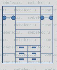 Шкаф Венето 511 из массива дерева Ш-200см, В-220см,Г-60см