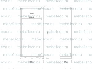 Шкаф Милано - 001 из массива Ш-100см, В-230см,Г-60см