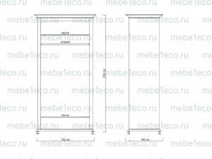 Шкаф Мальта №2 из массива Ш-120см,В-230см,Г-60см