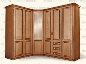 Шкаф Верджиния 600 - 2 угловой из массива Ш-120+90/90+160см,В-230см,Г-60см