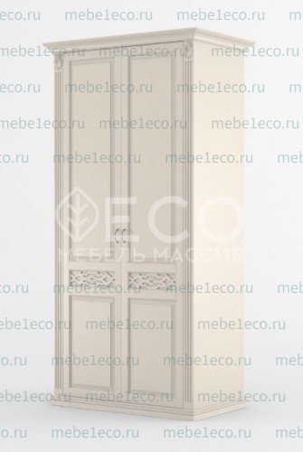 Шкаф Верджиния с резьбой 2-х створчатый модель№2 из массива Ш-110см,В-230см,Г-60см