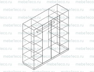 Шкаф Веста №4 из массива Ш-200см,В-210см,Г-60см