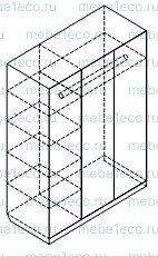 Шкаф Нова из массива Ш-150см,В-200см,Г-60см