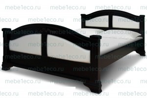 Кровать Гефест с обивкой из массива дерева