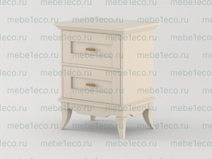 Тумба Римини 2ящика МДФ+Бук Ш-50см,В-65см,Г-38см