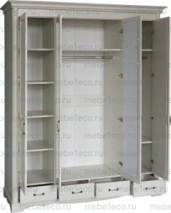 Шкаф Бланш 4-х створчатый из массива Ш-200см,В-220см,Г-60см