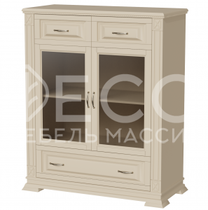 Комод Верди - 230 (со стеклом) из массива Ш-100см,В-120см,Г-45см