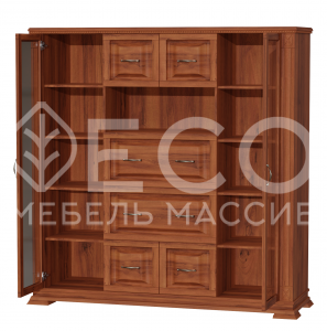 Комод Верди - 265 (стекло) из массива Ш-150см,В-150см,Г-45см