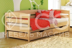 Кровать Нота модель №2 из массива дерева