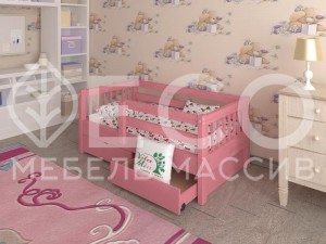 Кровать Уно из массива дерева