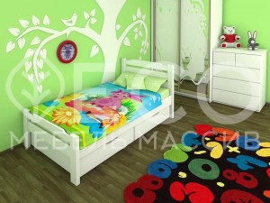 Кровать Ирис из массива дерева