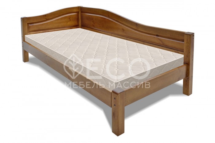 Кровать - Диван Эсма 90*200 из массива сосны, оттенок темный орех