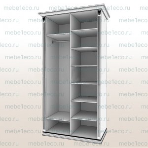 Шкаф Лирона с зеркалом 2-х створчатый модель№2 из массива Ш-120см,В-230см,Г-60см